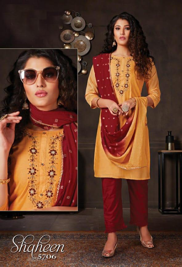 Shaheen Silk Fancy Festive Wear Readymade Salwar 